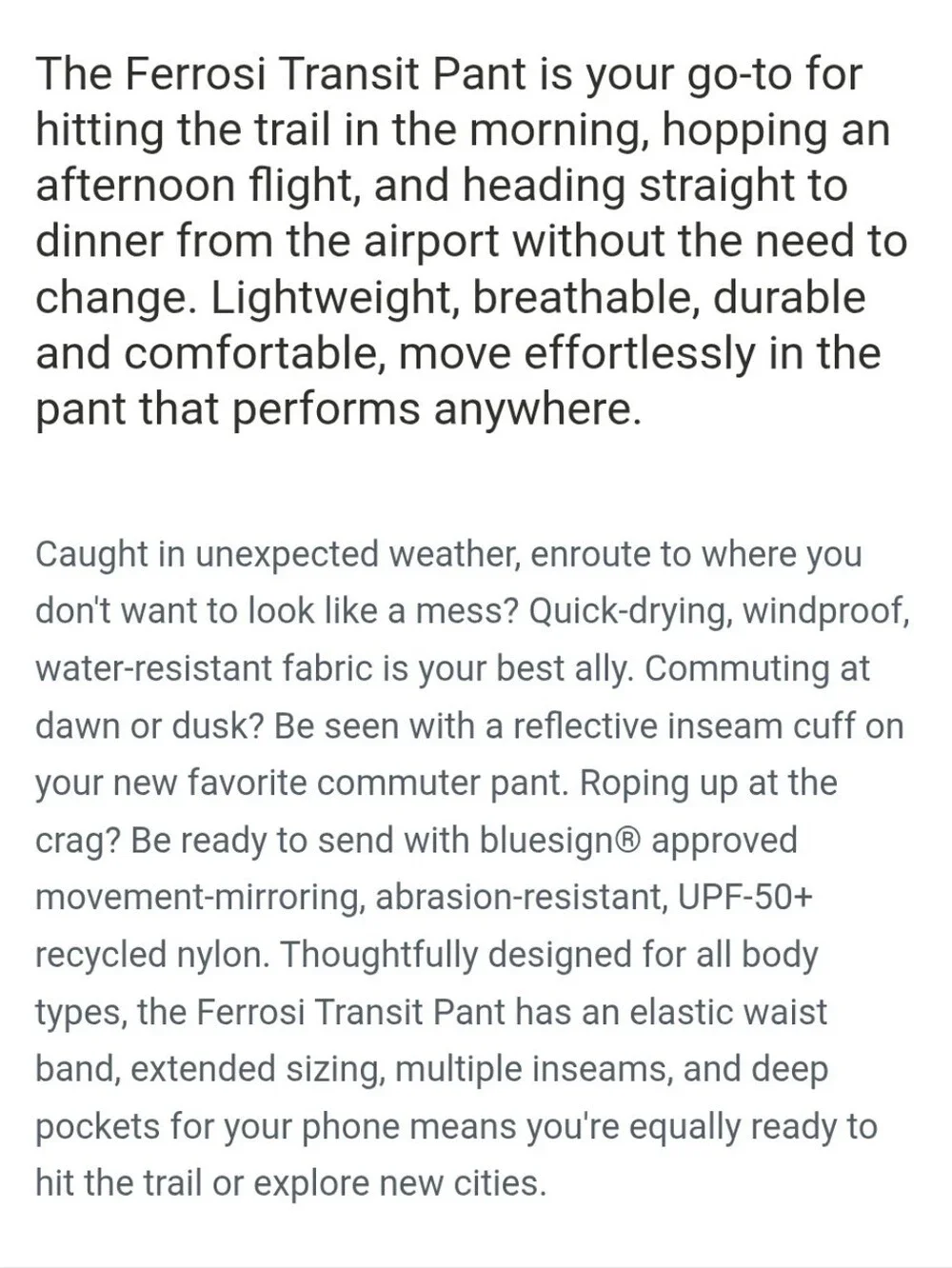 Outdoor Research Ferrosi Transit Pant Rust Orange Mens 31